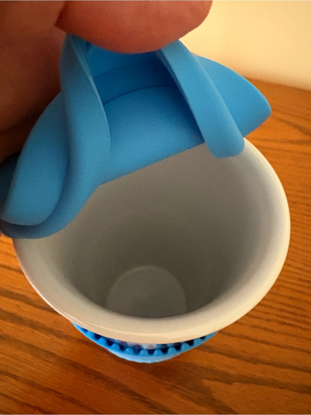 Hershey Kisses Blue Travel Mug with Silicone Sleeve - Picture 6 of 7
